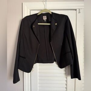 Anne Klein Black blazer with gold and velvet detailing